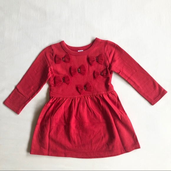 Carter’s Cotton Red Sweater Dress w/ Bows 2T - Picture 5 of 11